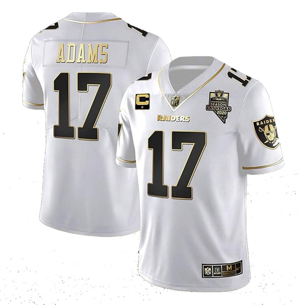 Las Vegas Raiders #17 Davante Adams White With C Patch Stitched Jersey - Zenithce
