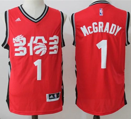 Toronto Raptors #1 Tracy McGrady Red Chinese Stitched 2017 Revolution 30 Swingman Jersey - Zenithce
