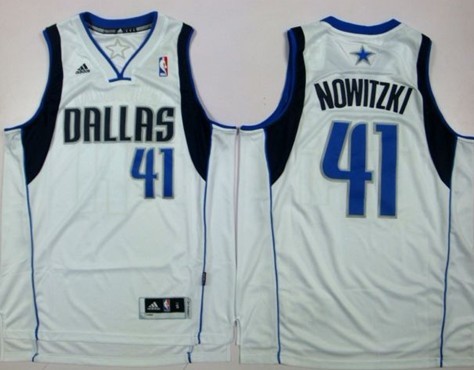 Dallas Mavericks #41 Dirk Nowitzki Revolution 30 Swingman White Jersey - Zenithce