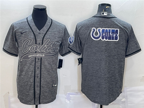 Indianapolis Colts Gray Team Big Logo With Patch Cool Base Stitched Jersey - Zenithce