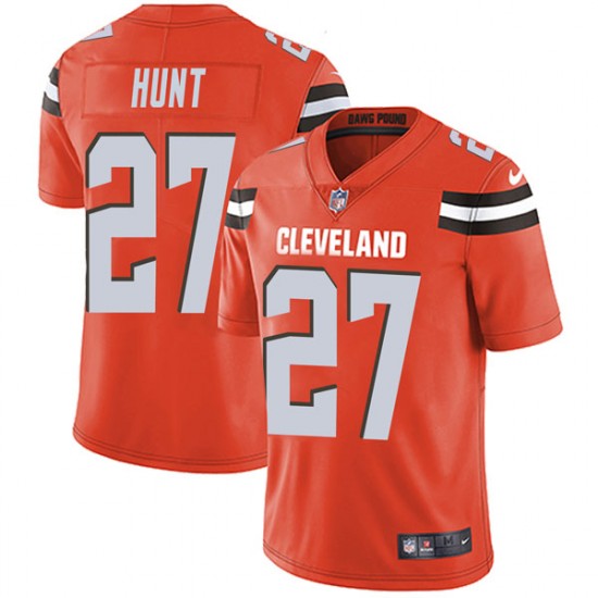 Cleveland Browns #27 Kareem Hunt Orange Vapor Untouchable Limited Stitched Jersey - Zenithce