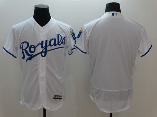 Royals Blank White Flexbase Authentic Collection Stitched Jersey - Zenithce