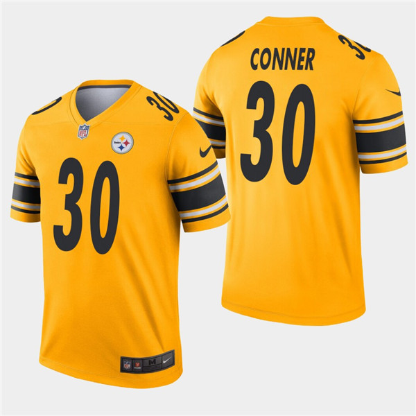 Pittsburgh Steelers #30 James Conner Gold Inverted Legend stitched Jersey - Zenithce