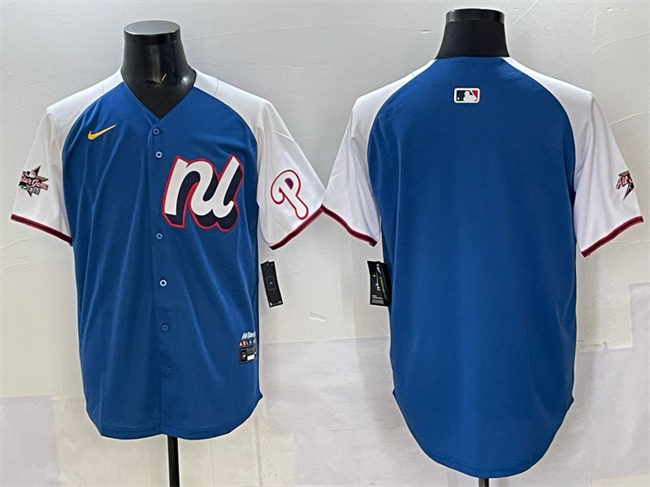 National League Philadelphia Phillies Blank Blue Alternate 2025 All-Star Edition Limited Stitched Jersey - Zenithce