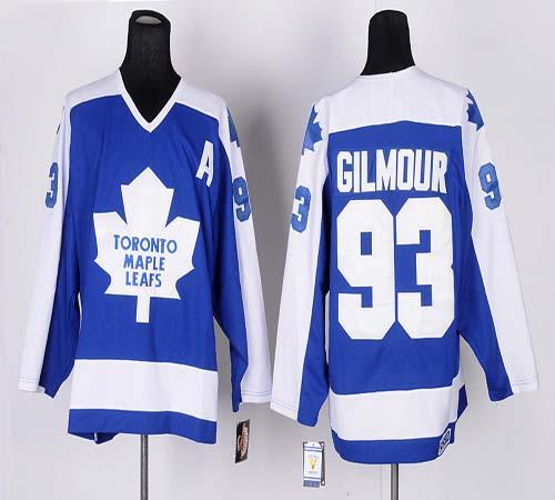 Maple Leafs #93 Doug Gilmour Blue White CCM Throwback Stitched Jersey - Zenithce