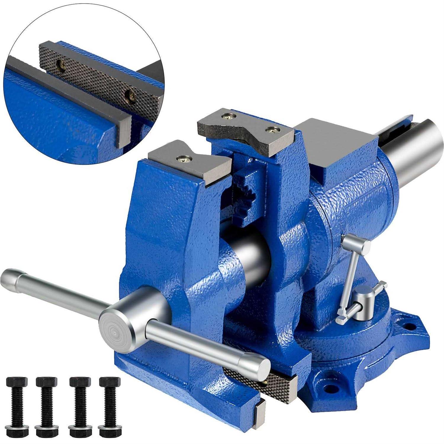VEVOR 6 Heavy Duty Bench Vise Double Swivel Rotating Vise Head/Body Rotates 360° Pipe Vise Bench Vices 30Kn Clamping Force,for Clamping Fixing DGNTQQMZT94660001V0 - Zenithce