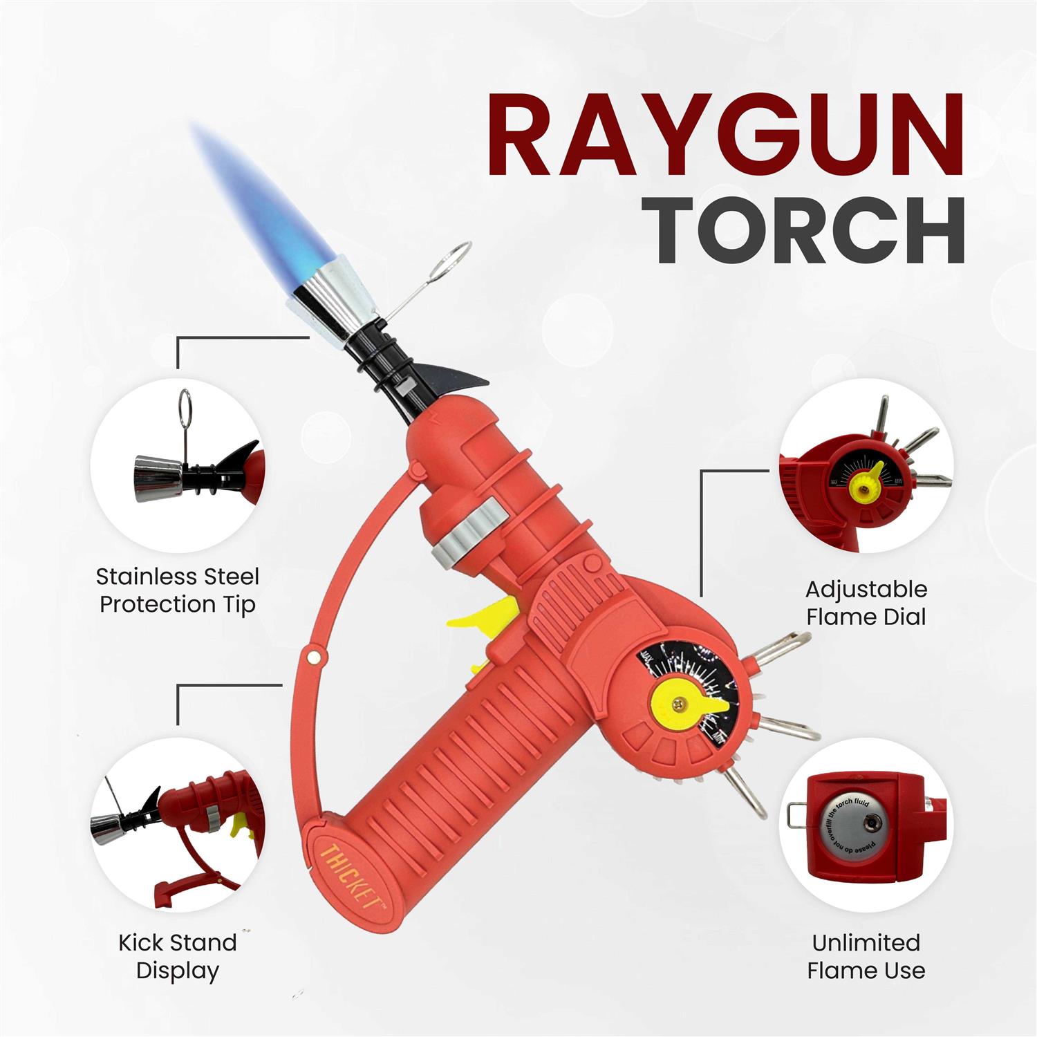 Thicket Raygun Torch, Adjustable Flame and Safety Lock - Zenithce