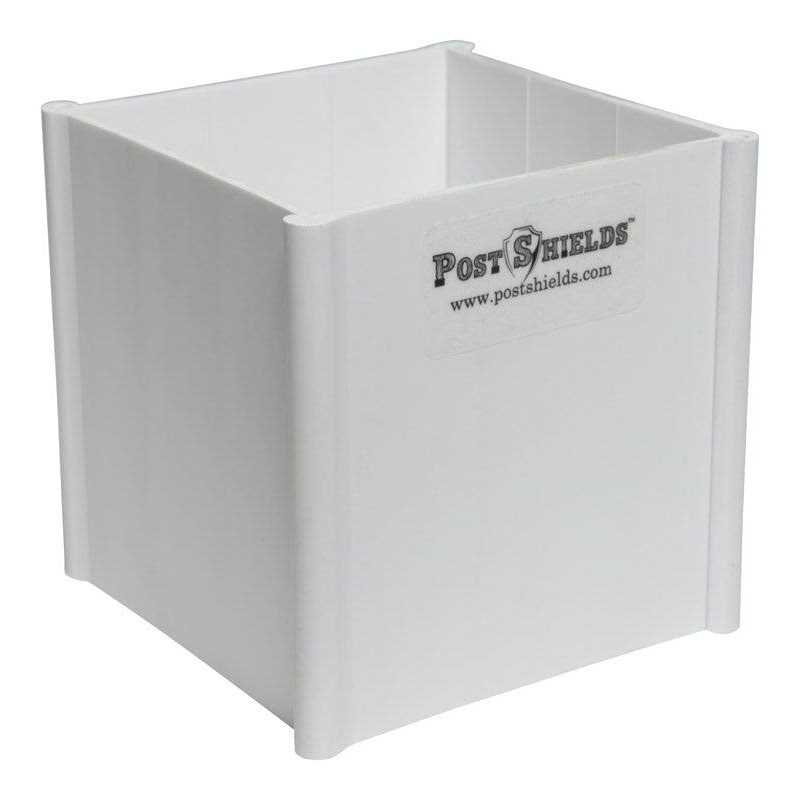 Post Shields 6 in. H x 4 in. W x 4 in. L Plastic Fence Post Protection - Zenithce