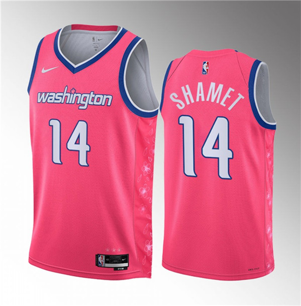 Washington Wizards #14 Landry Shamet Pink 2023 Draft City Edition Stitched Jersey - Zenithce