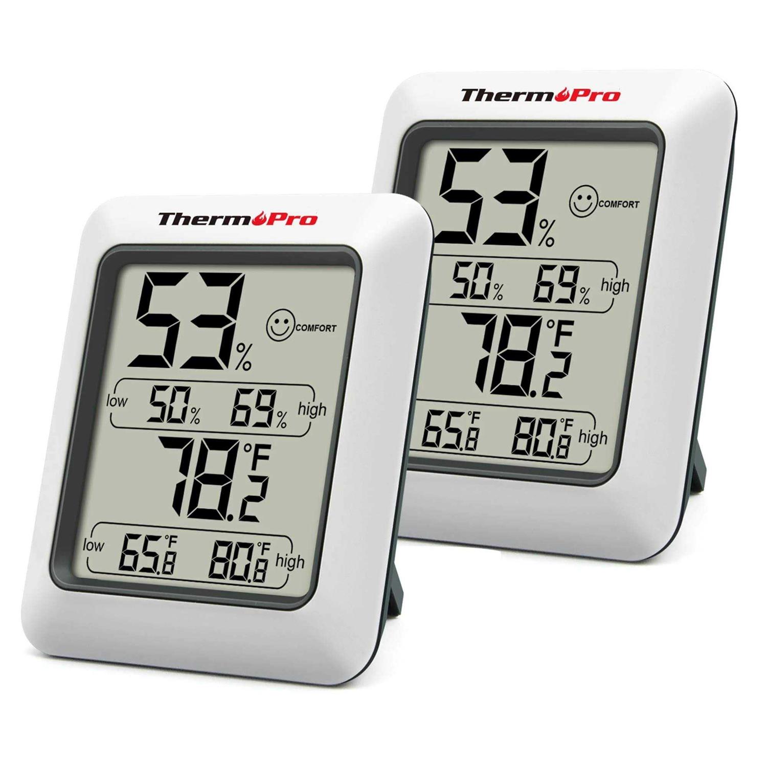 ThermoPro TP50 Digital Hygrometer Indoor Thermometer Room Thermometer and Humidity Gauge with Temperature Humidity Monitor - Zenithce