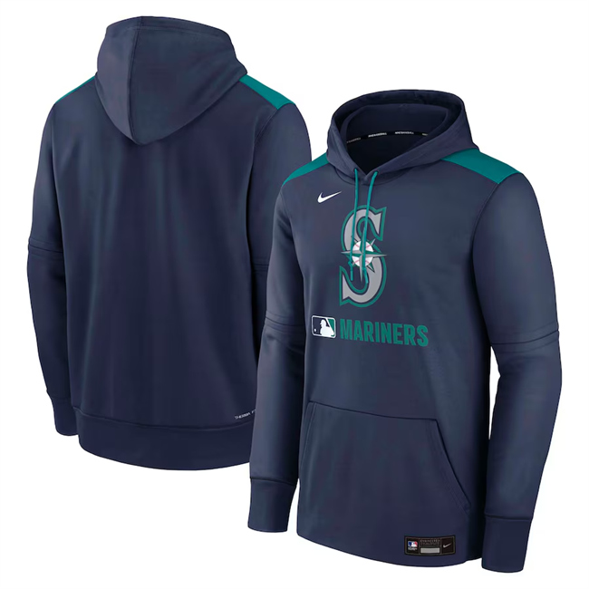 Seattle Mariners Navy Collection Performance Pullover Hoodie - Zenithce