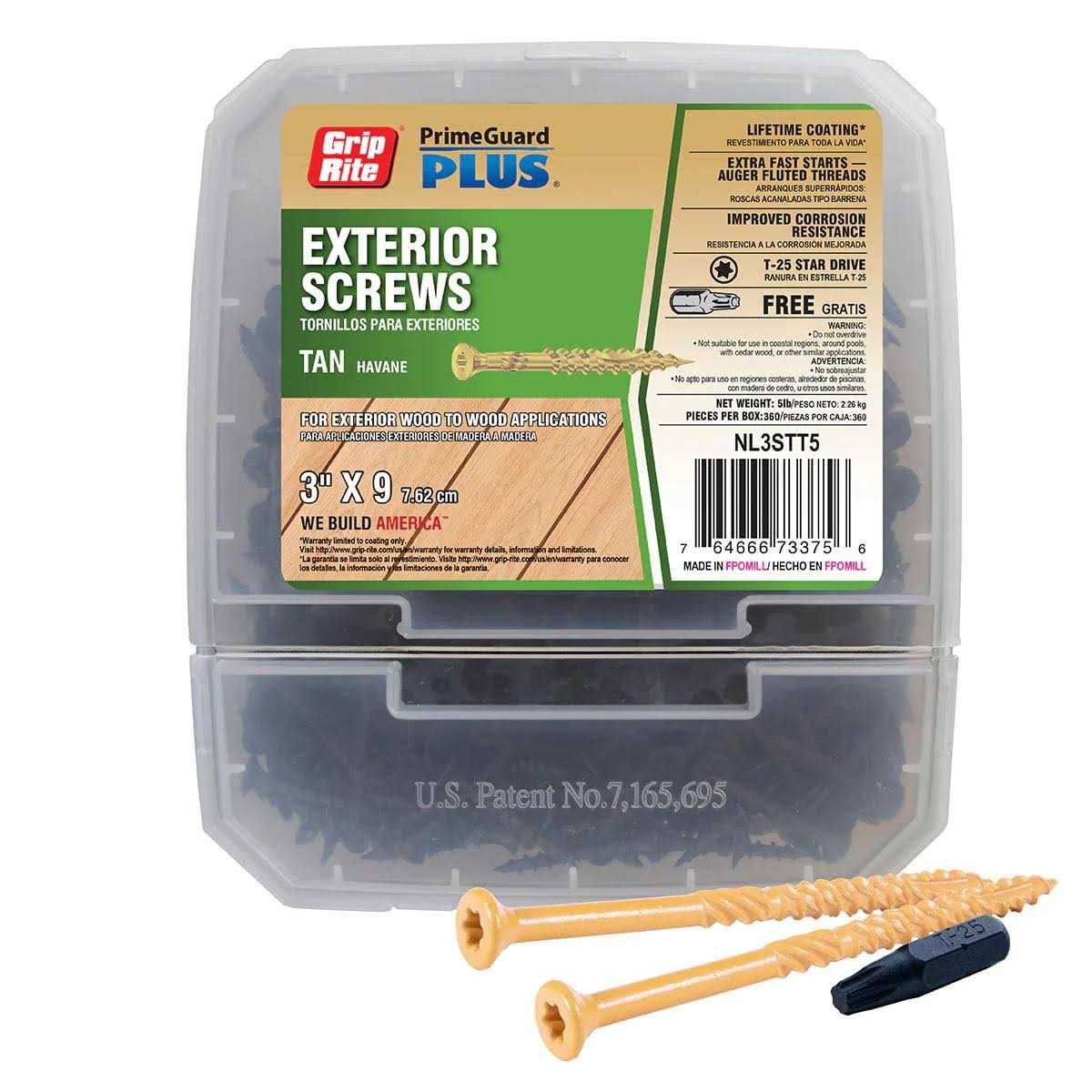 Grip-Rite PrimeGuard Plus #8 x Wood to Wood Deck Screws - Zenithce
