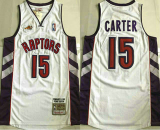 Toronto Raptors #15 Vince Carter White 2000 Hardwood Classics Soul AU Throwback Jersey - Zenithce