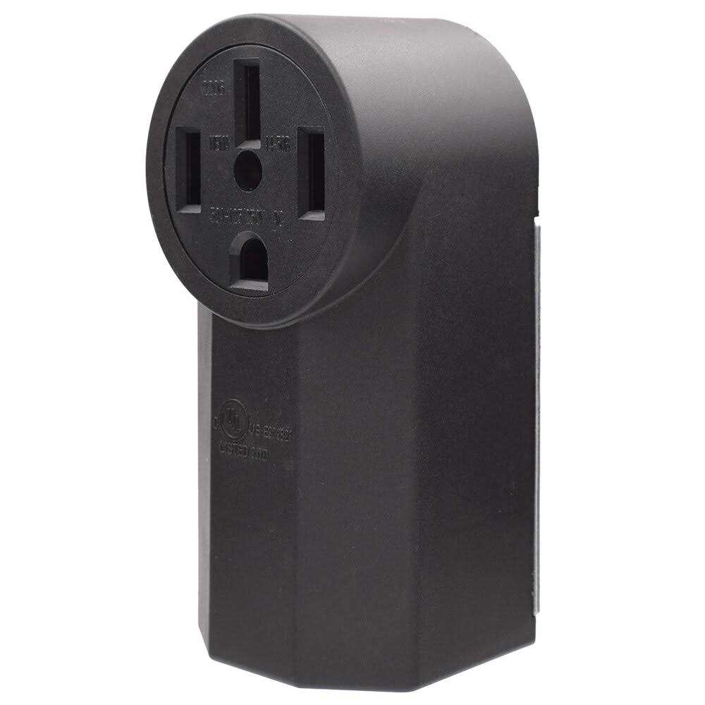 ELEGRP 4.67 in. 15 Amp Manual Reset 2 Prong Portable GFCI Replacement Right Angle Plug Assembly - Zenithce