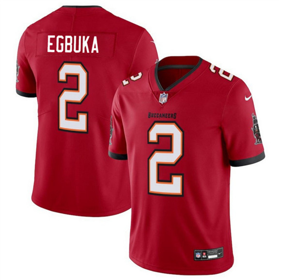 Tampa Bay Buccaneers #2 Emeka Egbuka Red 2025 Draft Vapor Limited Football Stitched Jersey - Zenithce