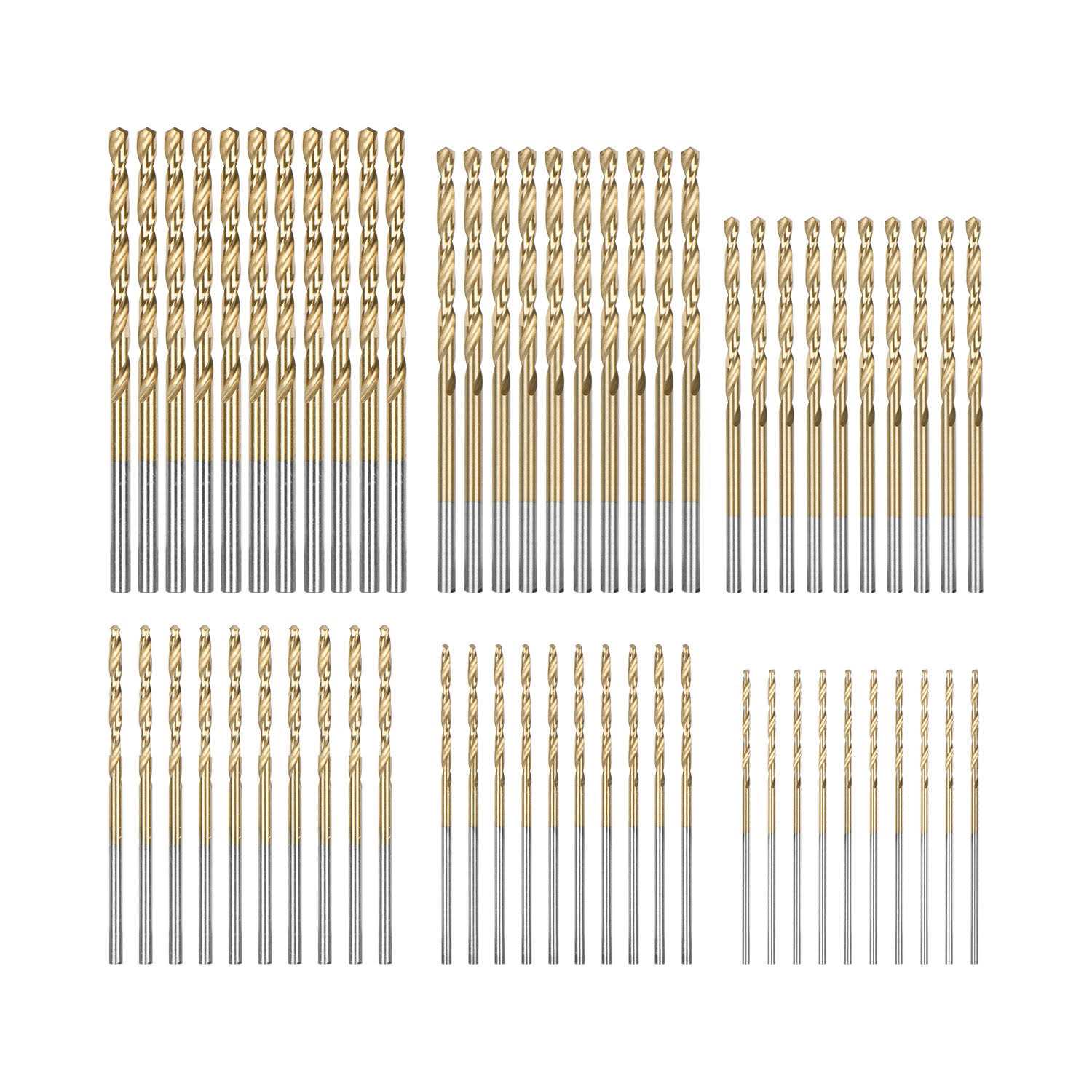 Generic amoolo Titanium Drill Bits Premium 4341 HSS Metal Drill Bits for Wood - Zenithce