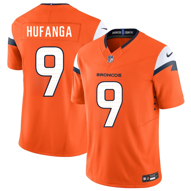 Denver Broncos #9 Talanoa Hufanga Orange 2025 F.U.S.E. Vapor Limited Stitched Jersey - Zenithce
