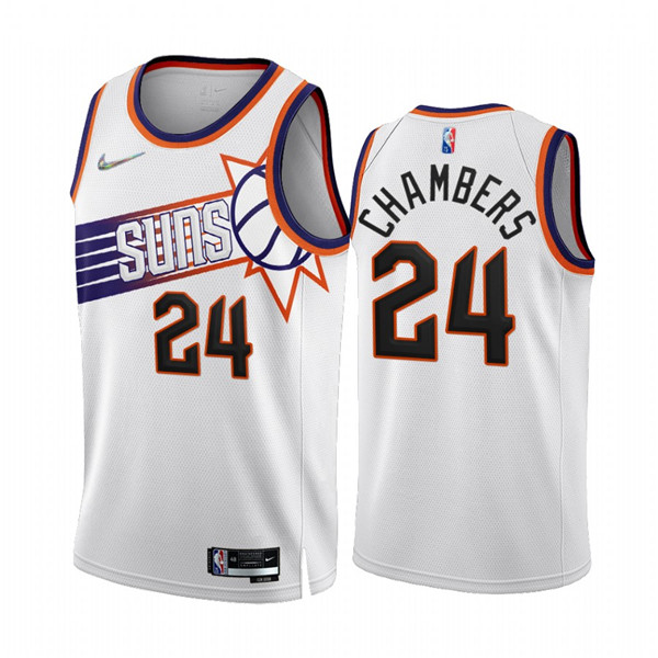 Phoenix Suns #24 Tom Chambers 2022-23 White 75th Anniversary Association Edition Stitched Jersey - Zenithce