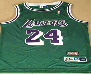 Los Angeles Lakers #24 Kobe Bryant Green Hardwood Classics Soul Swingman Throwback Jersey - Zenithce