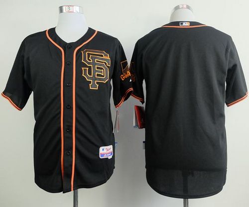 Giants Blank Black Alternate Cool Base Stitched Jersey - Zenithce