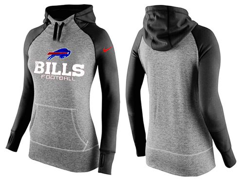 Women's Nike Buffalo Bills Performance Hoodie Grey   Black - Zenithce