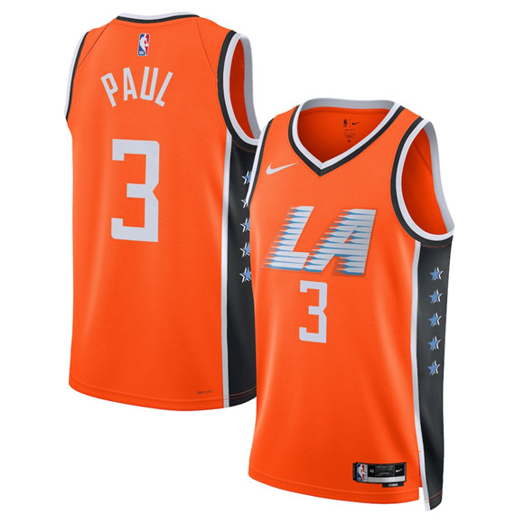 Los Angeles Clippers #3 Chris Paul Orange 2025-26 City Edition Swingman Stitched Jersey - Zenithce