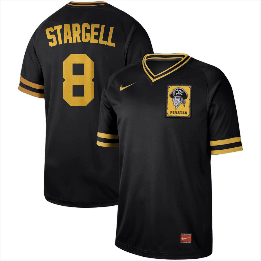 Pittsburgh Pirates #8 Willie Stargell Black Cooperstown Collection Legend Stitched Jersey - Zenithce