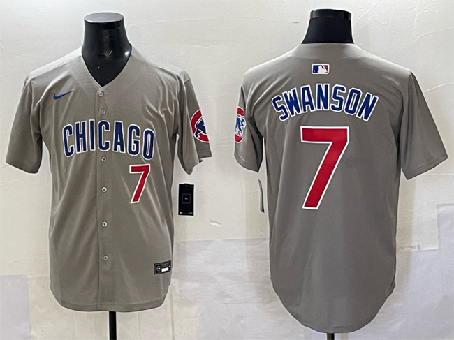 Chicago Cubs #7 Dansby Swanson Gray Limited Stitched Jersey - Zenithce