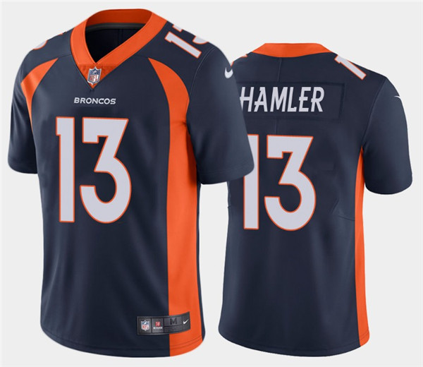 Denver Broncos #13 KJ Hamler Navy Vapor Untouchable Limited Stitched Jersey - Zenithce