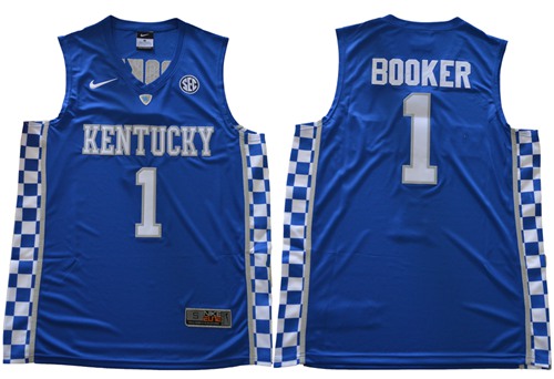 Wildcats #1 Devin Booker Royal Blue Elite Stitched NCAA Jersey - Zenithce