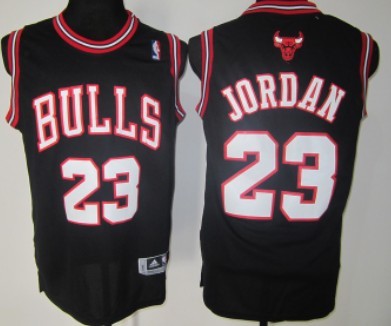 Chicago Bulls #23 Michael Jordan Revolution 30 Swingman Black Jersey - Zenithce