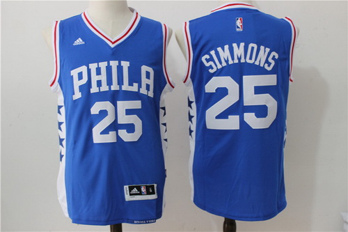 Philadelphia 76ers #25 Ben Simmons Blue Revolution 30 Swingman Jersey - Zenithce