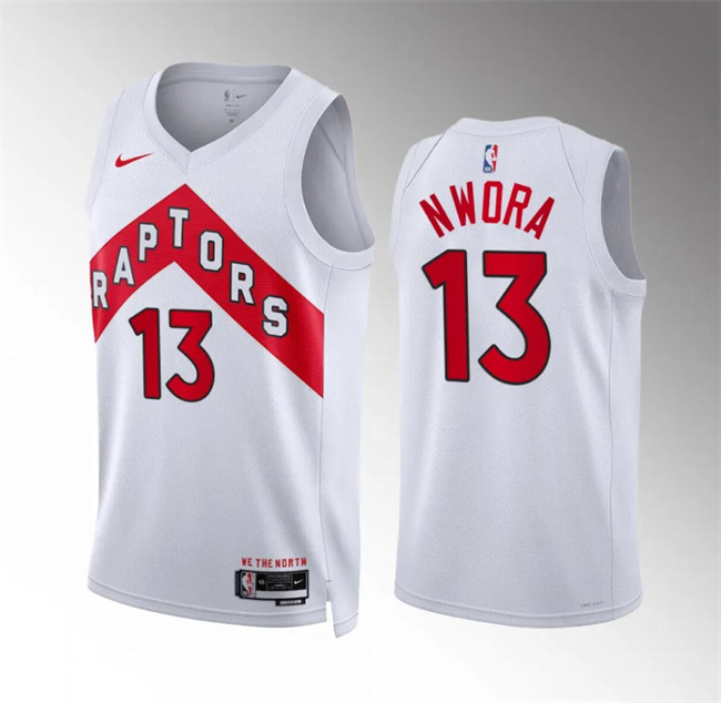 Toronto Raptors #13 Jordan Nwora White Association Edition Stitched Jersey - Zenithce