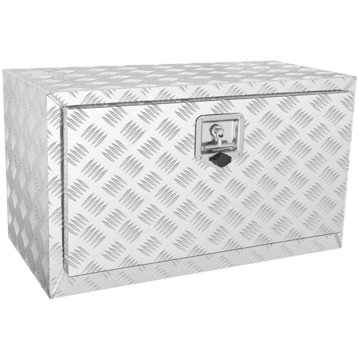 VEVOR Underbody Truck Box Pickup Storage Box, Heavy Duty Aluminum Diamond Plate Tool Box with Lock and Keys - Zenithce
