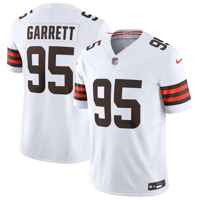 Cleveland Browns #95 Myles Garrett White 2023 F.U.S.E. Vapor Untouchable Limited Stitched Jersey - Zenithce