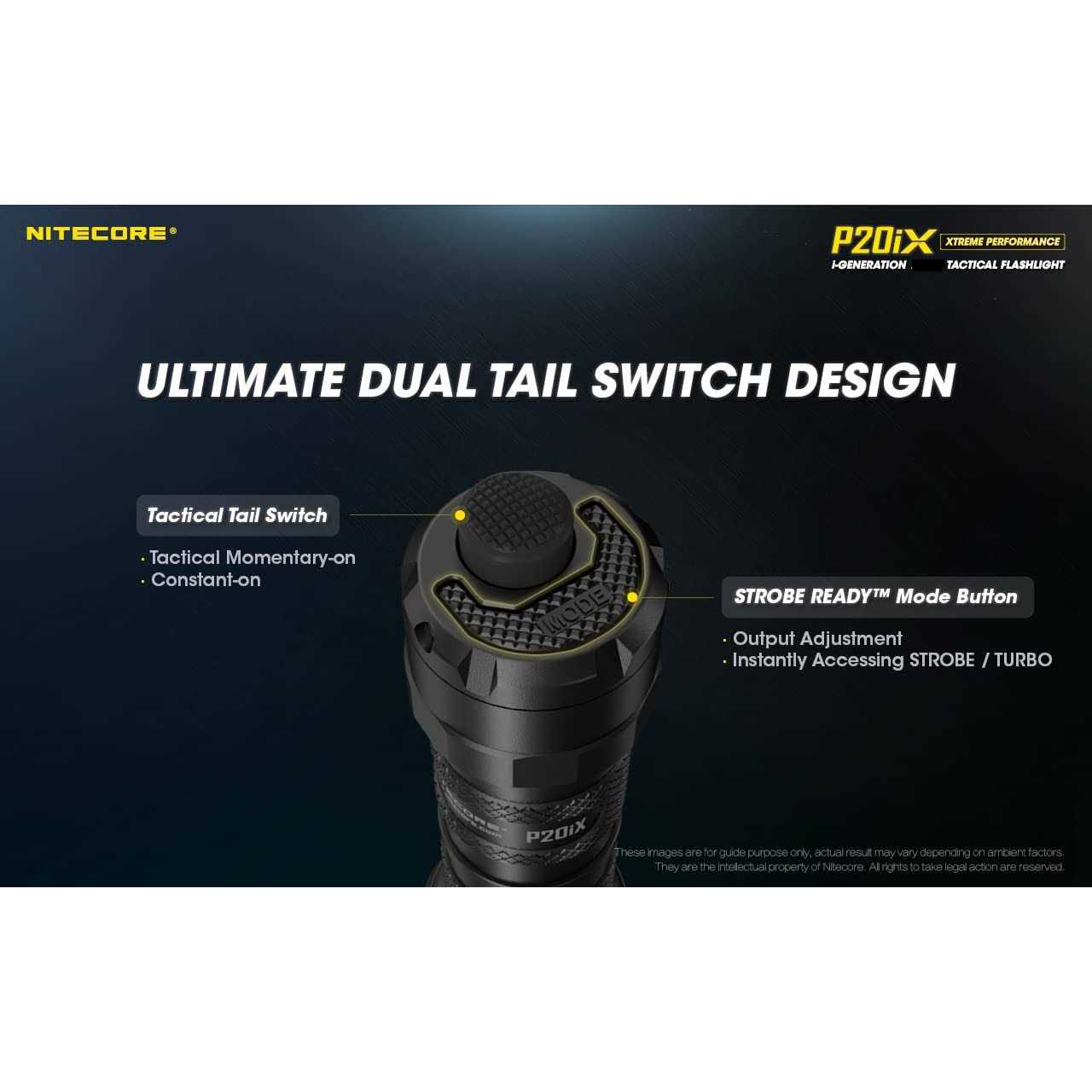 Nitecore P20iX 4000 Lumen USB-C Rechargeable Flashlight - Zenithce