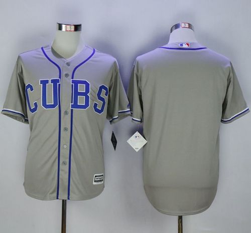 Cubs Blank Grey Alternate Road New Cool Base Stitched Jersey - Zenithce