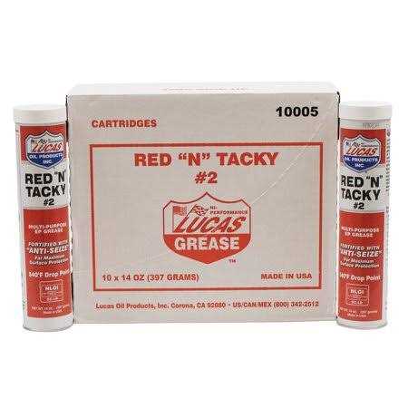 Lucas Oil Stens Red N Tacky Grease 051-611 10 Tubes/14 oz - Zenithce