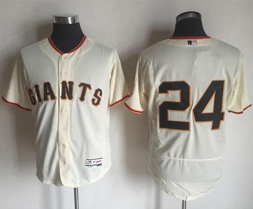 Giants #24 Willie Mays Cream Flexbase Authentic Collection Stitched Jersey - Zenithce
