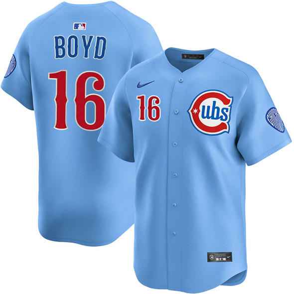 Chicago Cubs #16 Matthew Boyd Blue 2024-25 2nd Alternate Limited Stitched Jersey - Zenithce