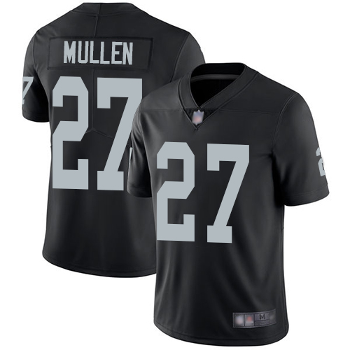 Las Vegas Raiders #27 Trayvon Mullen Black Vapor Limited Stitched Jersey - Zenithce