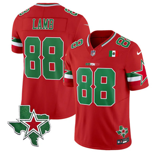 Dallas Cowboys #88 CeeDee Lamb Red 2024 F.U.S.E. Mexico Vapor Untouchable Limited Stitched Jersey - Zenithce