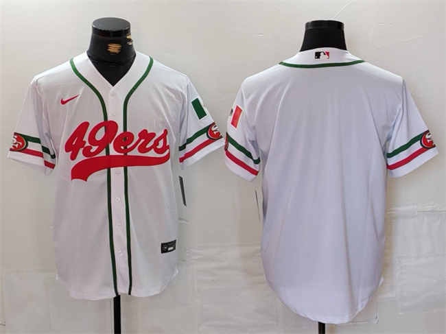 San Francisco 49ers Blank White With Patch Cool Base Stitched Jersey - Zenithce