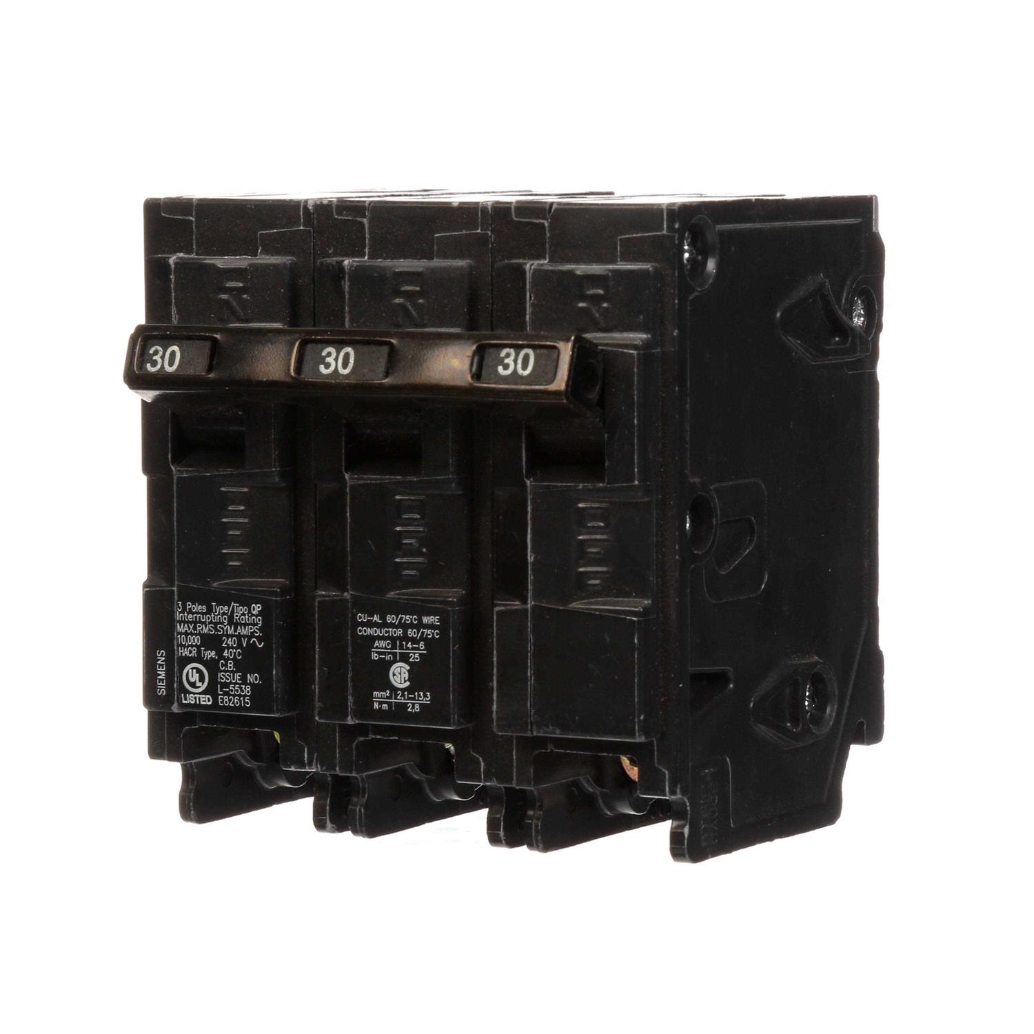 Siemens Q320 3 Pole Circuit Breaker - Zenithce
