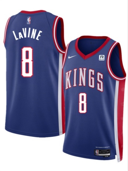 Sacramento Kings #8 Zach LaVine Blue 2025 City Edition Stitched Jersey - Zenithce