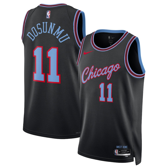 Chicago Bulls #11 Ayo Dosunmu Black 2025-26 City Edition Swingman Stitched Jersey - Zenithce