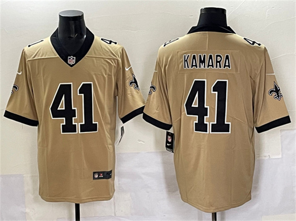 New Orleans Saints #41 Alvin Kamara Gold Alternate Vapor Limited Football Stitched Jersey - Zenithce