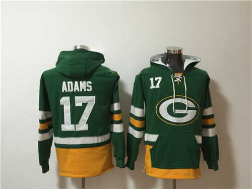 Green Bay Packers #17 Davante Adams Green Ageless Must-Have Lace-Up Pullover Hoodie - Zenithce