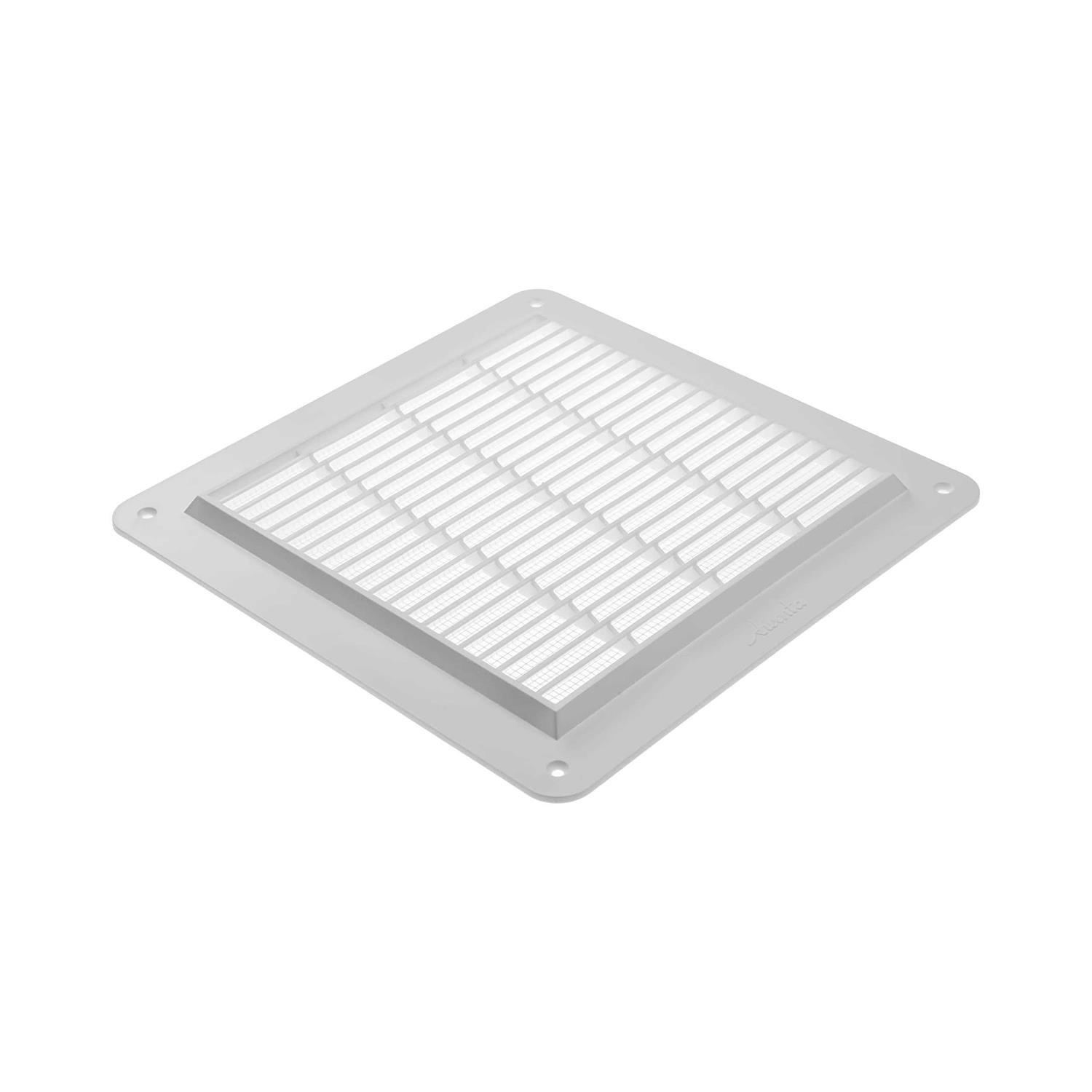 ECOPRO Vent White Square Vent Grille with Protective mesh. Lightweight Plastic Ventilation Register/Cover. Indoor and Outdoor Soffit - Zenithce