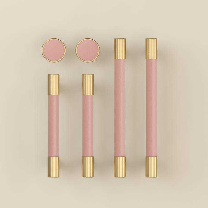 Goldenwarm Cabinet Handles Solid Brass Leather Cabinet Door Handles - Zenithce